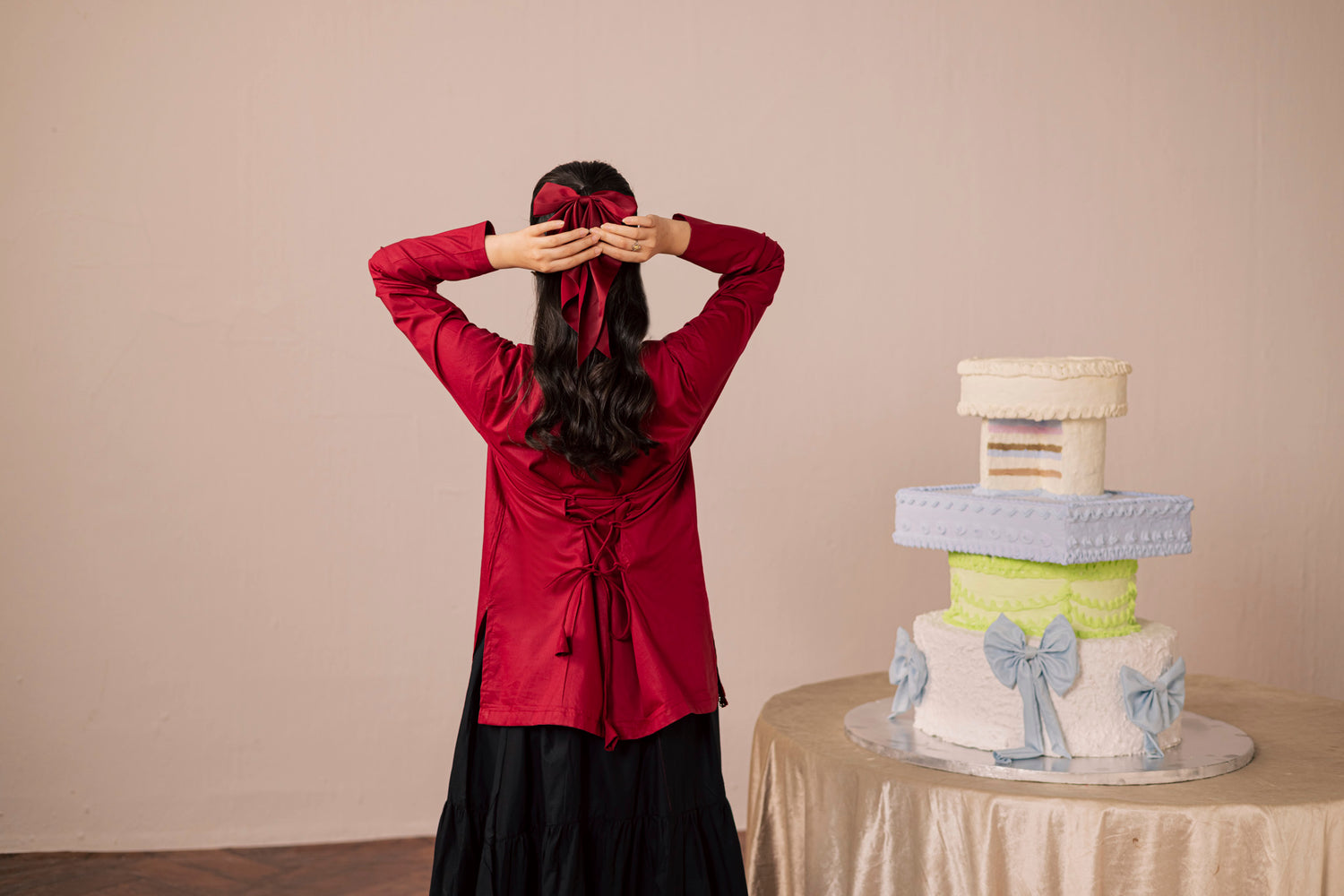 2PC Shirt and Skirt - Maroon