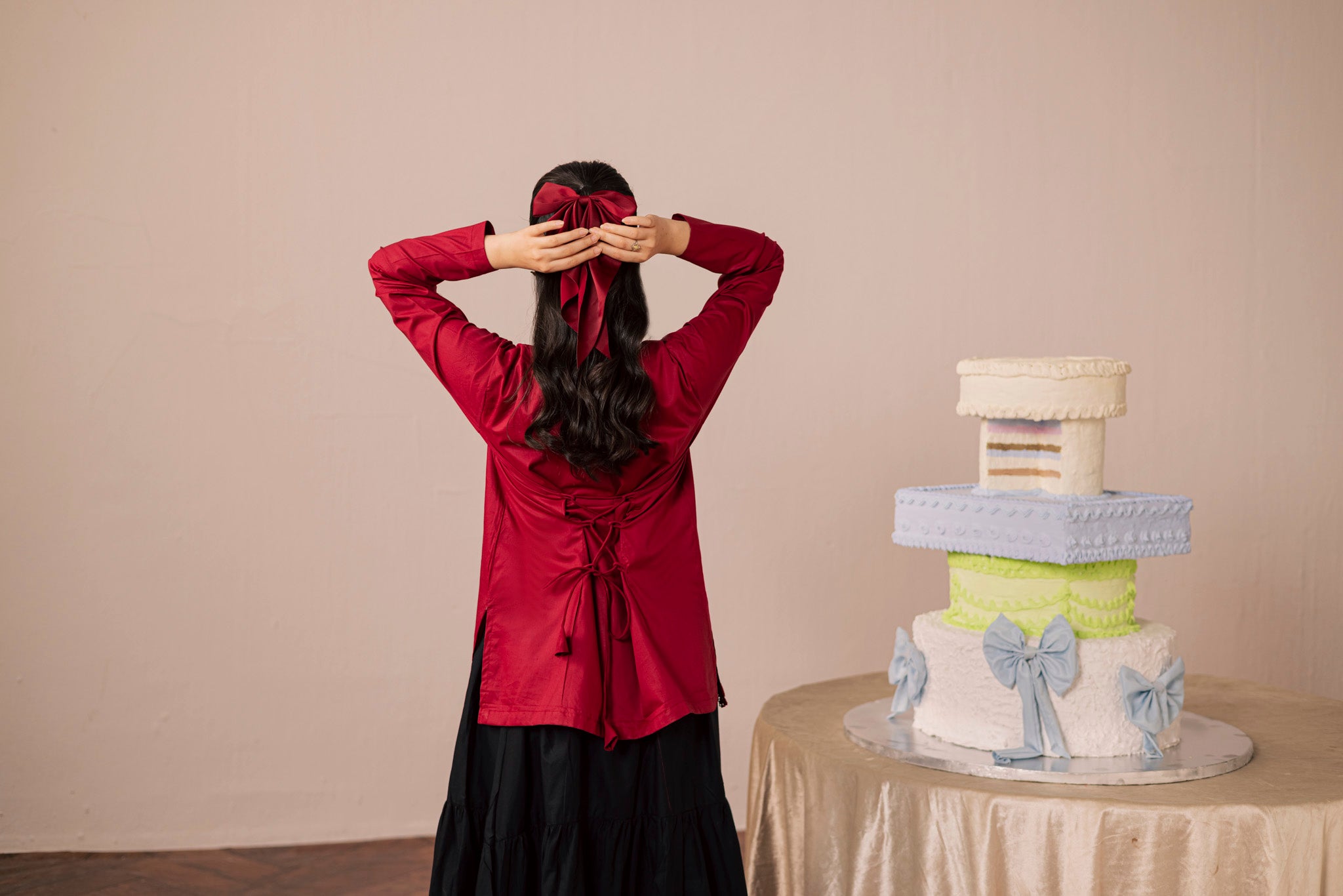 2PC Shirt and Skirt - Maroon