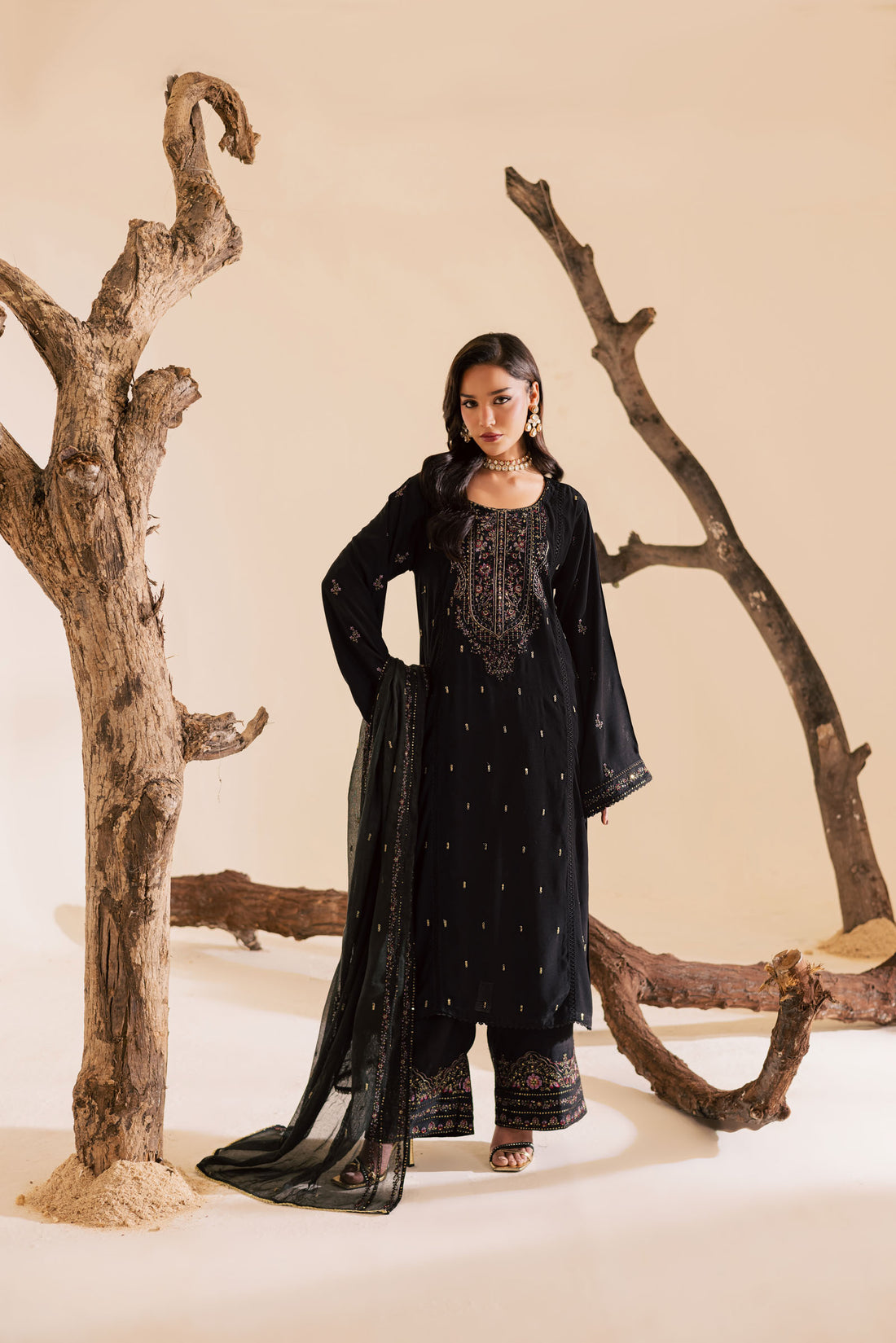 3PC Luxury Embroidered Dress- RSB07