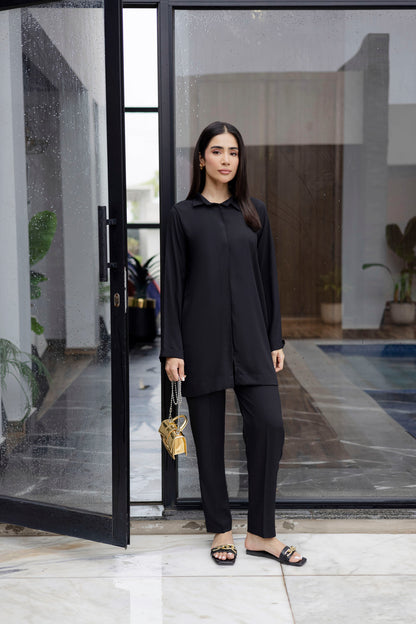 Solid 2PC Dress - SP-03 Black