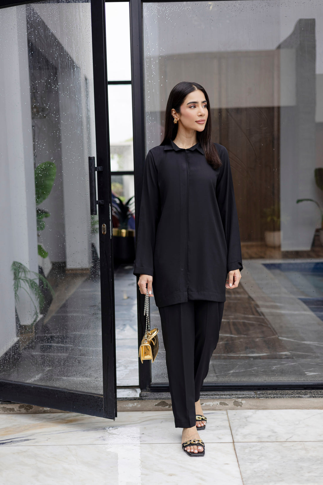 Solid 2PC Dress - SP-03 Black