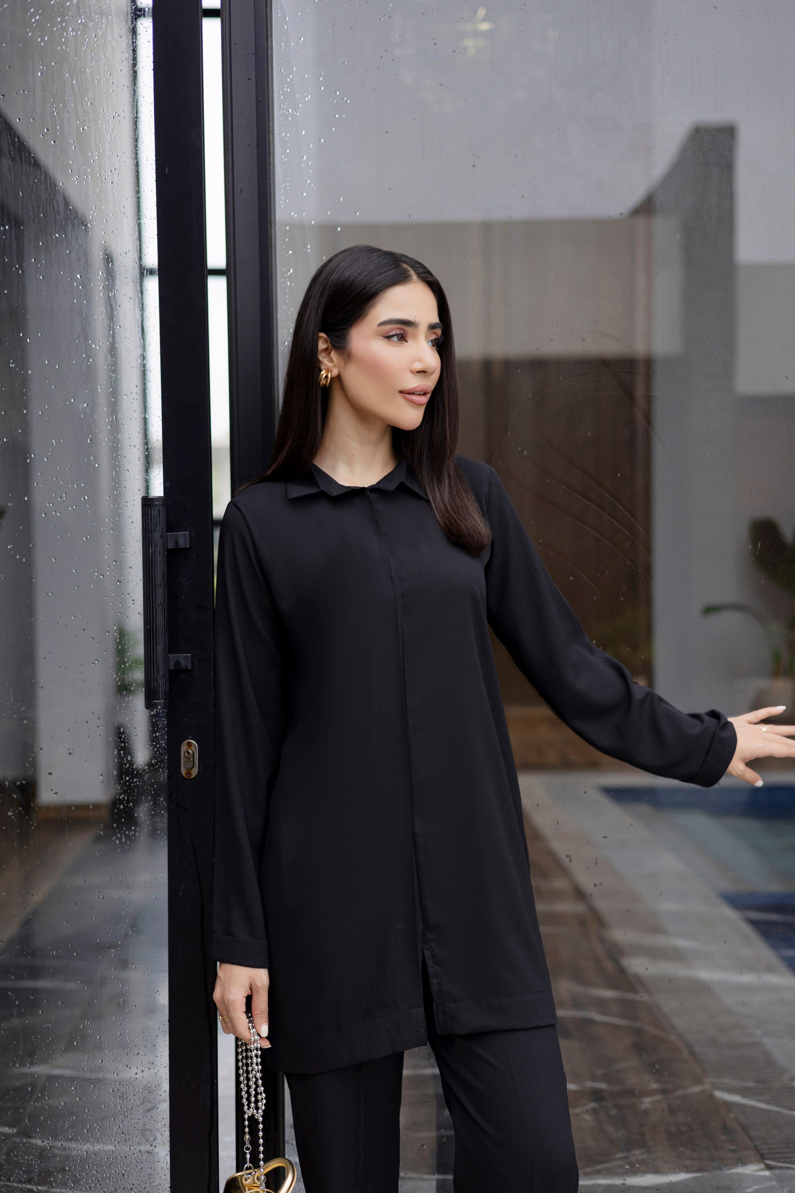 Solid 2PC Dress - SP-03 Black