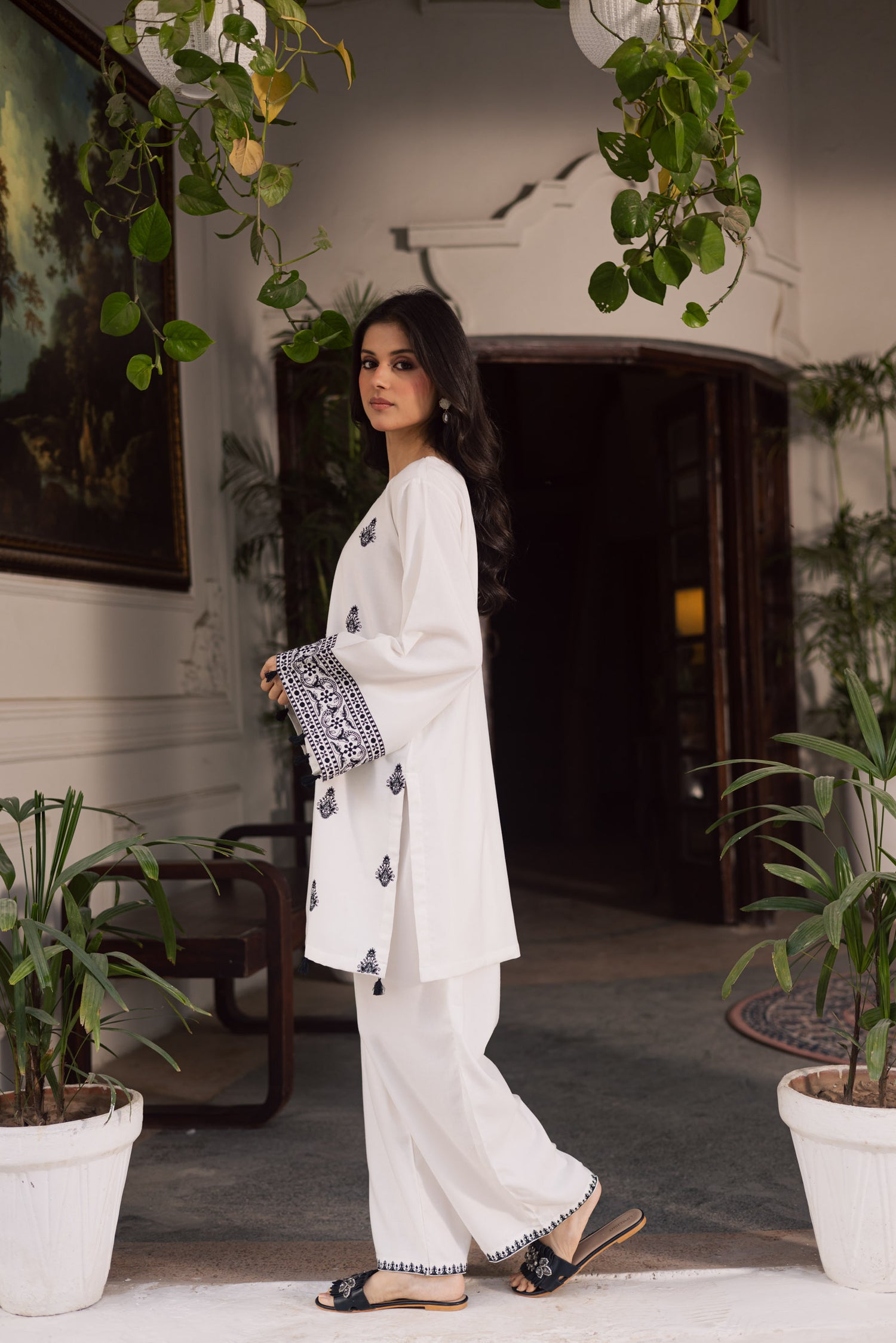 2PC Winter Embroidered Dress - 1189