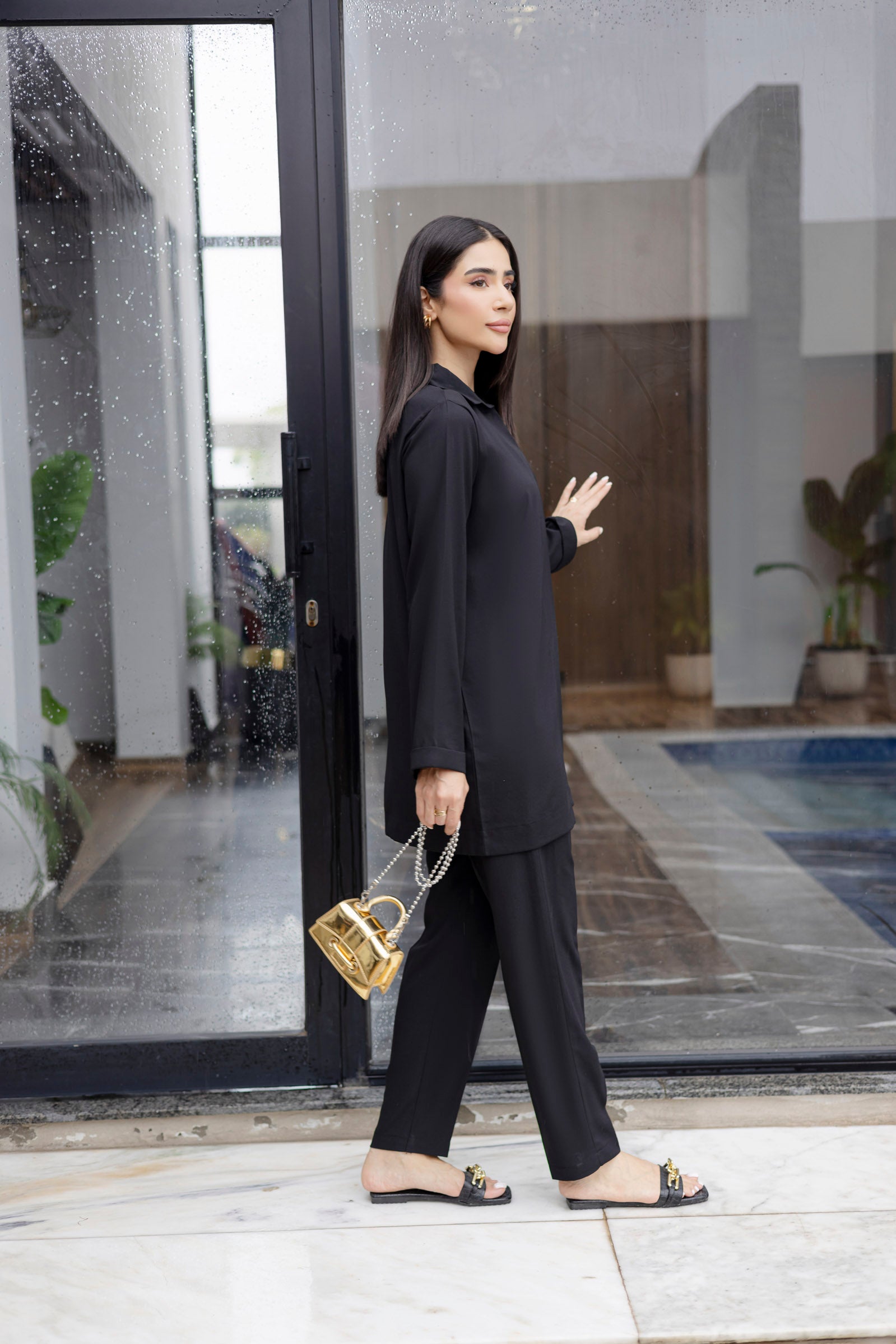 Solid 2PC Dress - SP-03 Black