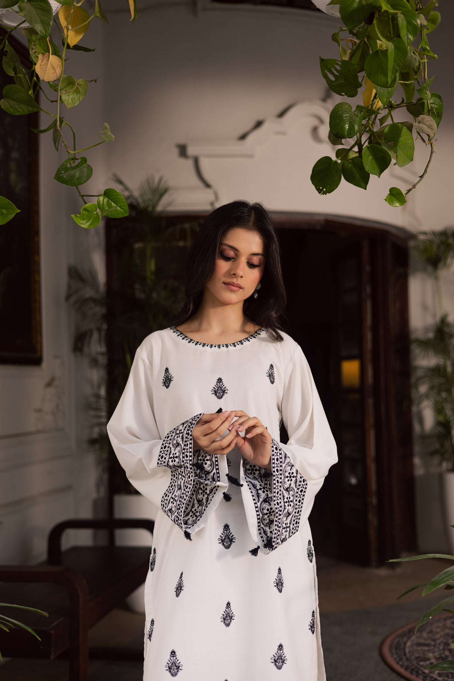 2PC Winter Embroidered Dress - 1189