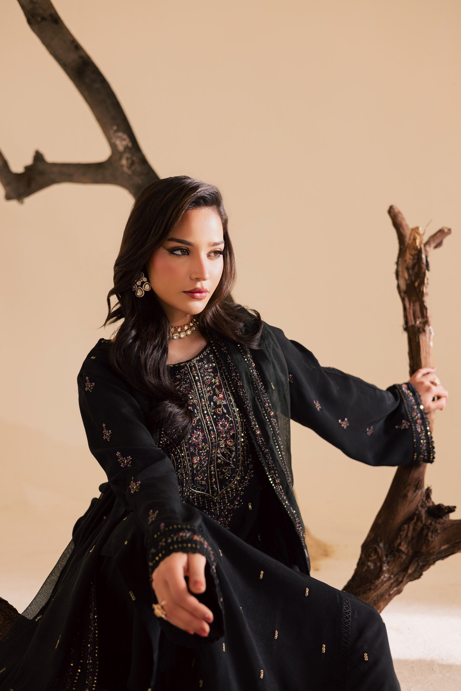 3PC Luxury Embroidered Dress- RSB07