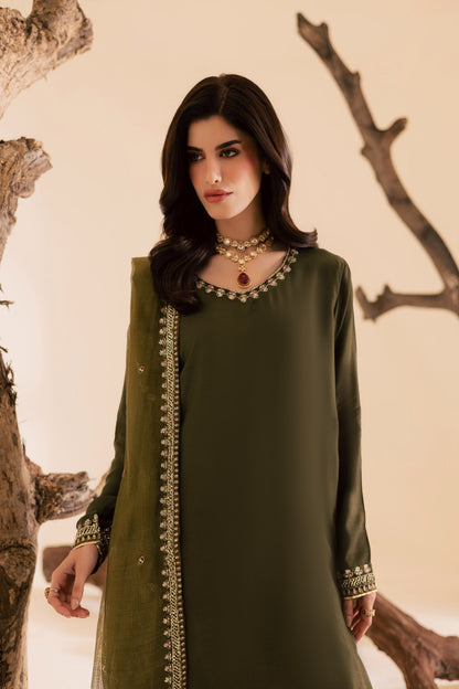 3PC Luxury Embroidered Dress- RSM15