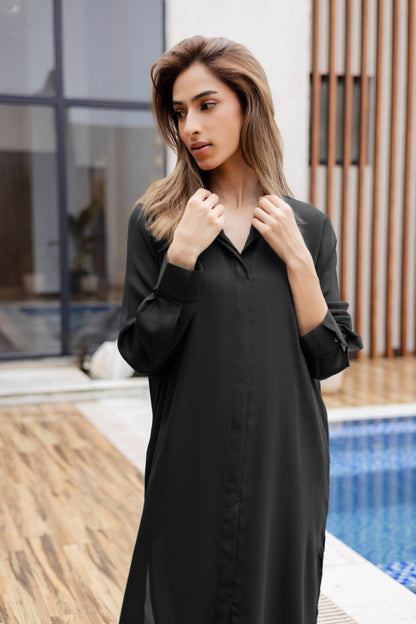 Solid 2PC Dress - SP-02 Black