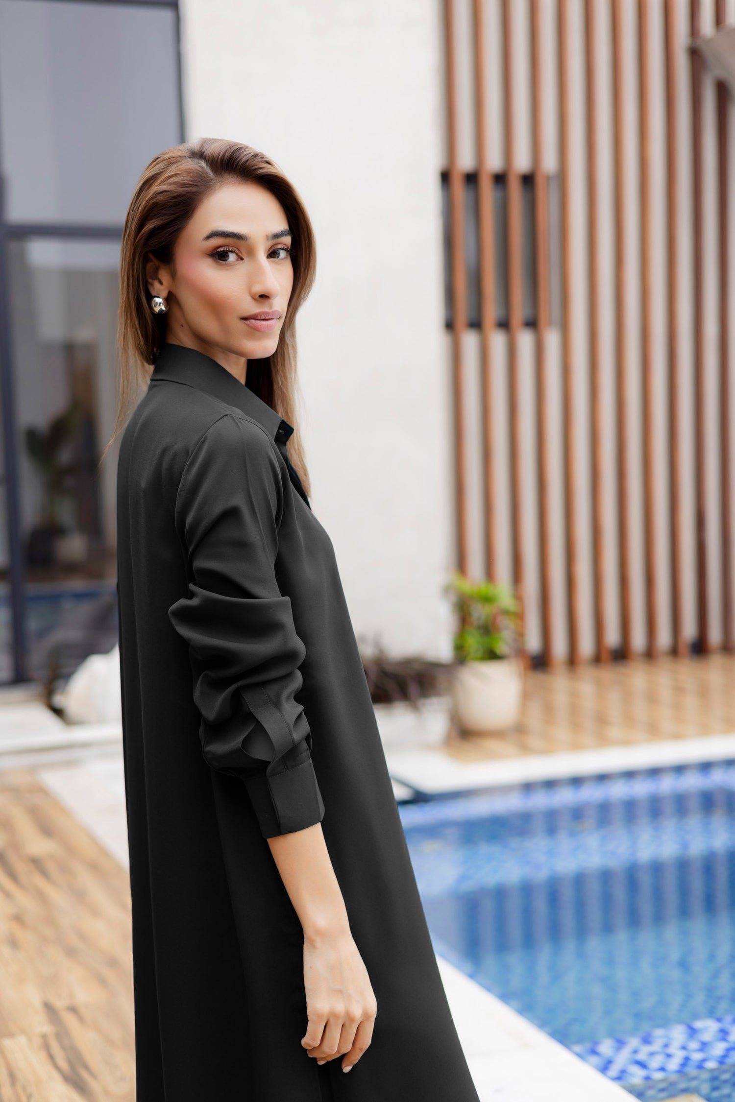 Solid 2PC Dress - SP-02 Black