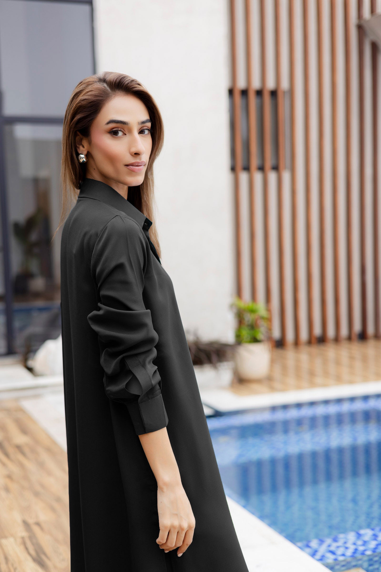 Solid 2PC Dress - SP-02 Black