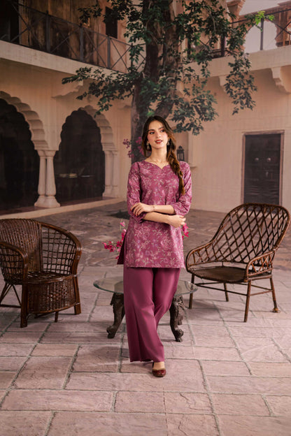 2PC Summer Embroidered Dress - 1239