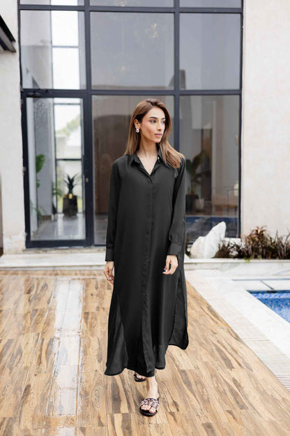 Solid 2PC Dress - SP-02 Black