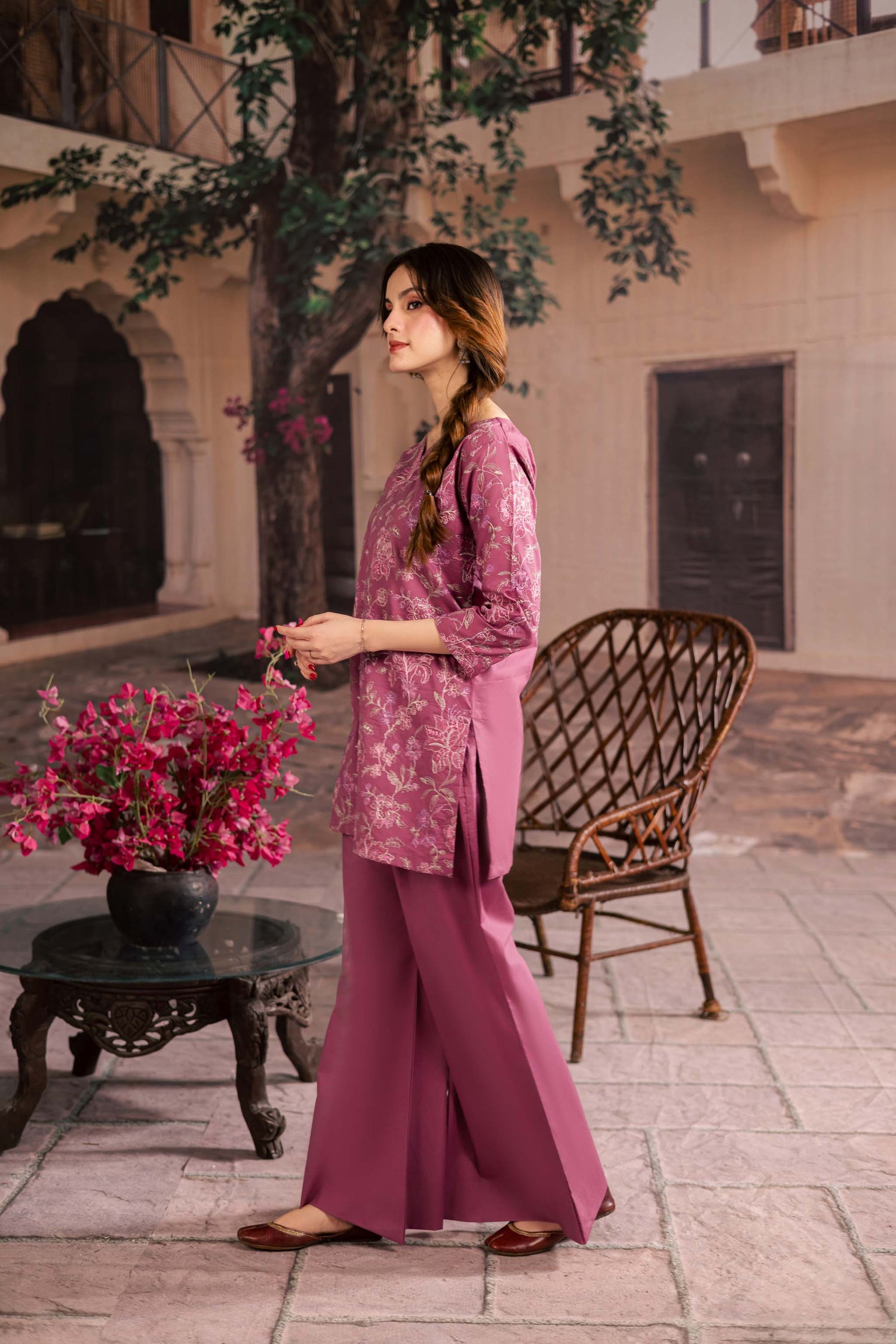 2PC Summer Embroidered Dress - 1239