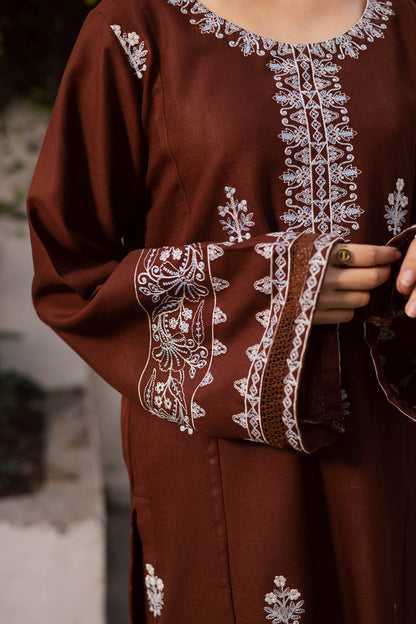 2PC Winter Embroidered Dress - 1204