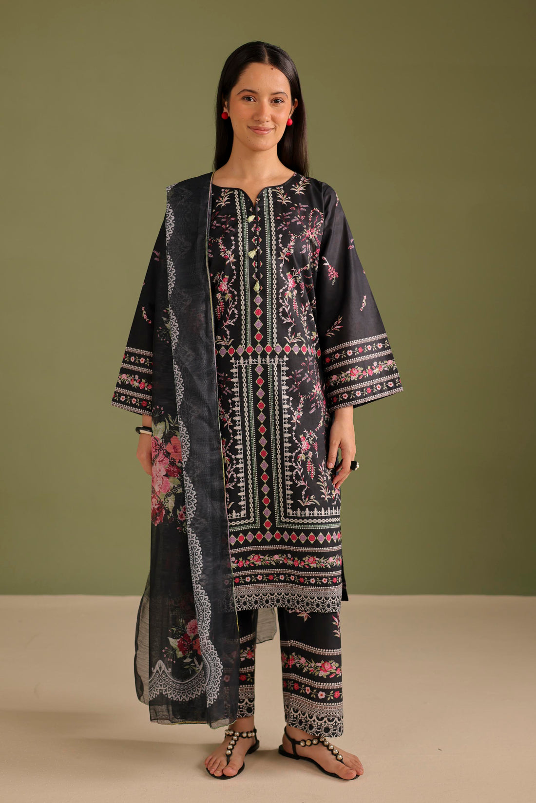 3PC Printed Lawn Suit - 42679