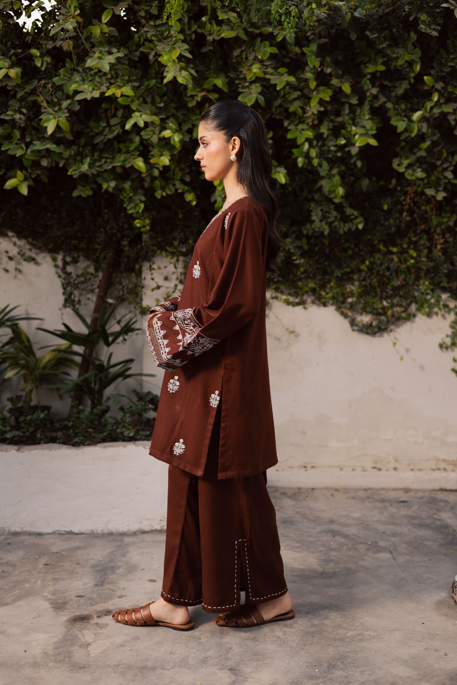 2PC Winter Embroidered Dress - 1204