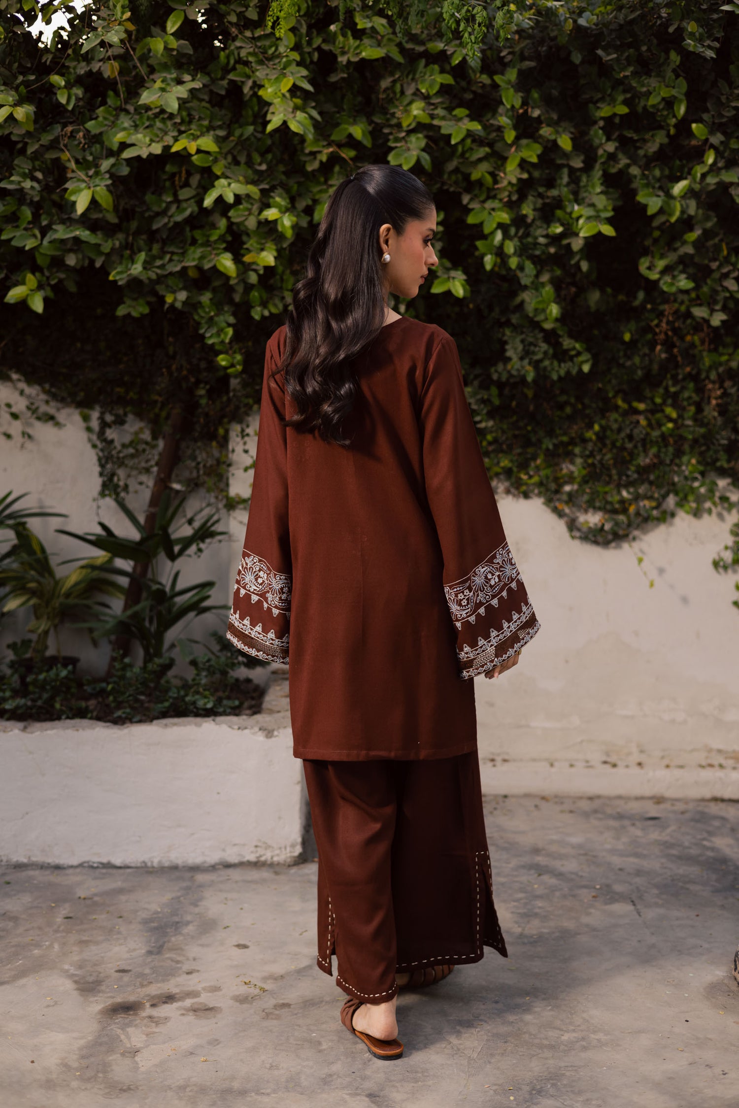 2PC Winter Embroidered Dress - 1204