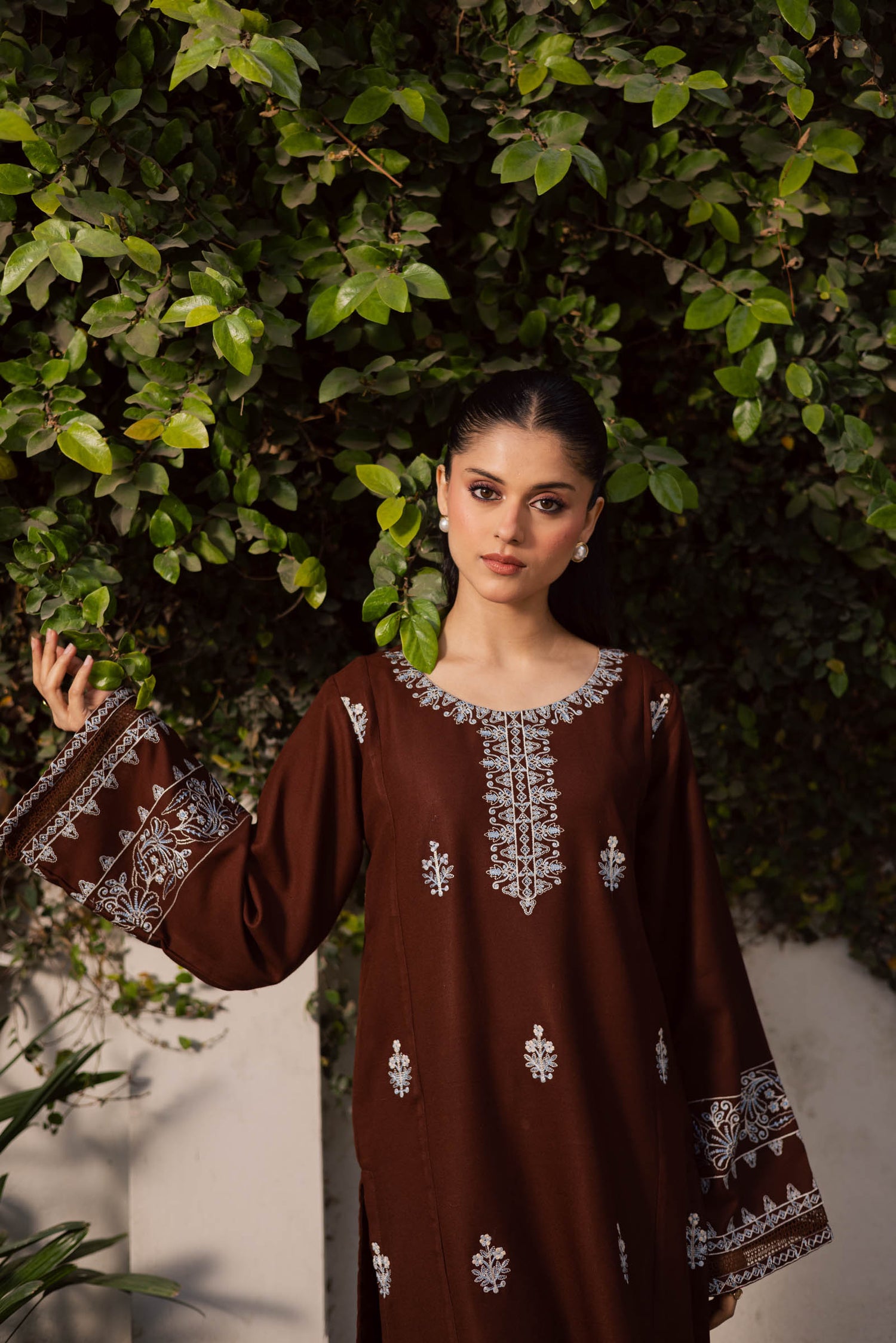 2PC Winter Embroidered Dress - 1204