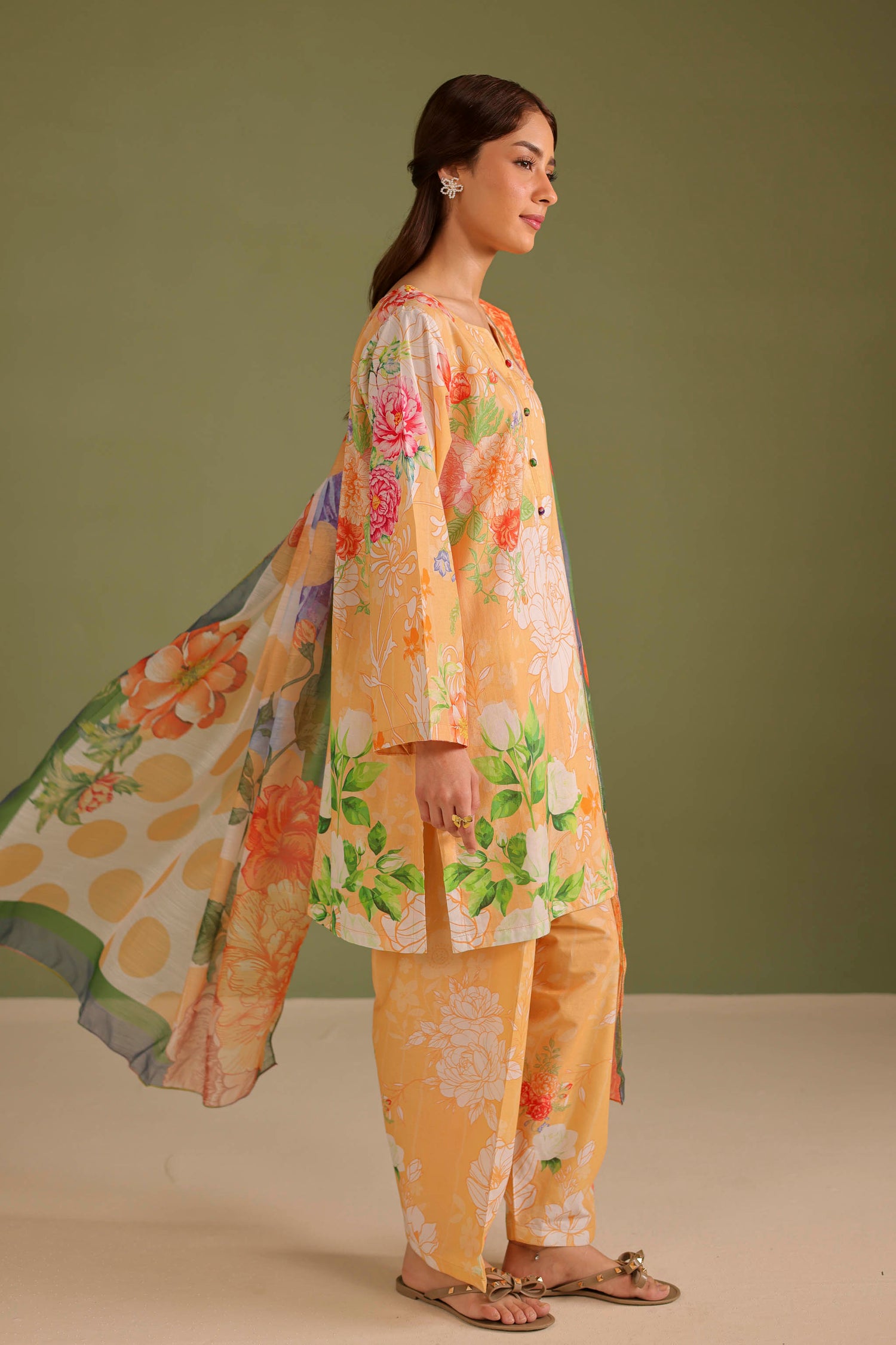 3PC Printed Lawn Suit - 42659