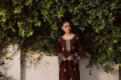 2PC Winter Embroidered Dress - 1204