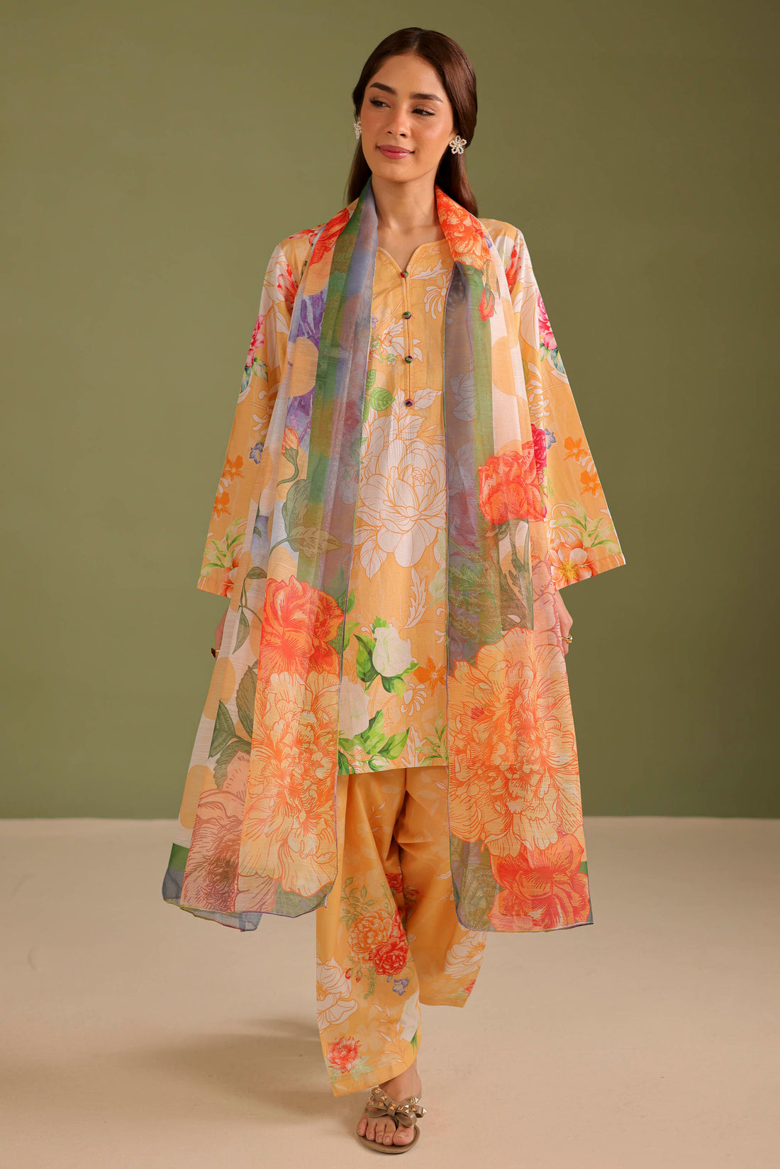 3PC Printed Lawn Suit - 42659