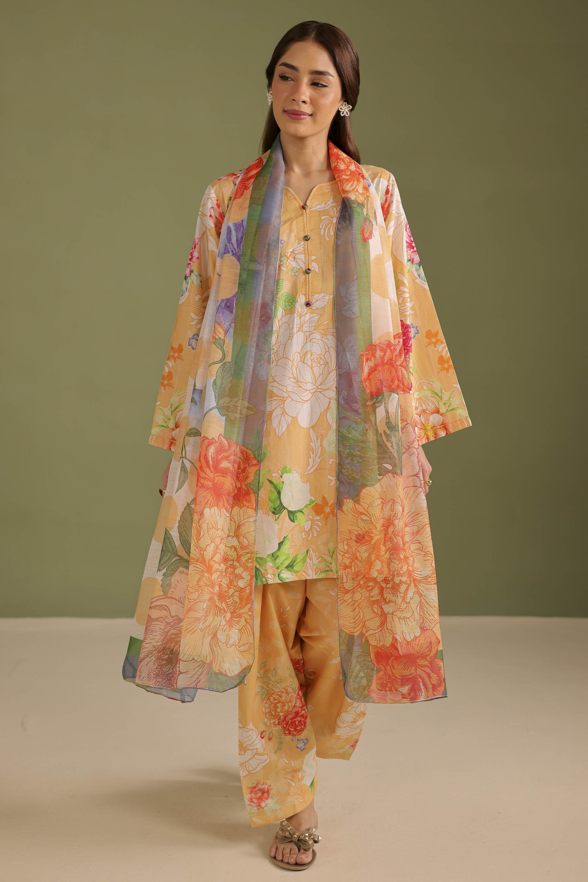 3PC Printed Lawn Suit - 42659