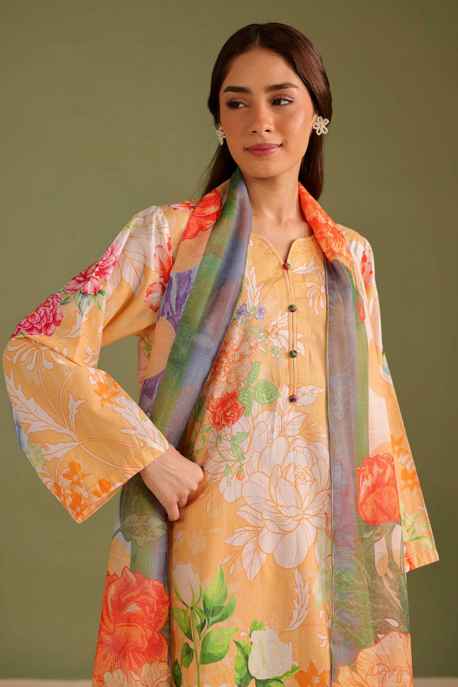 3PC Printed Lawn Suit - 42659