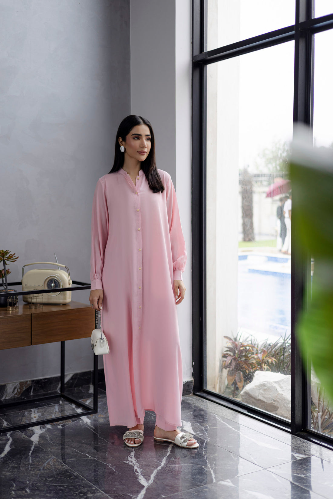 Solid 2PC Dress - SP-05 Powder Pink