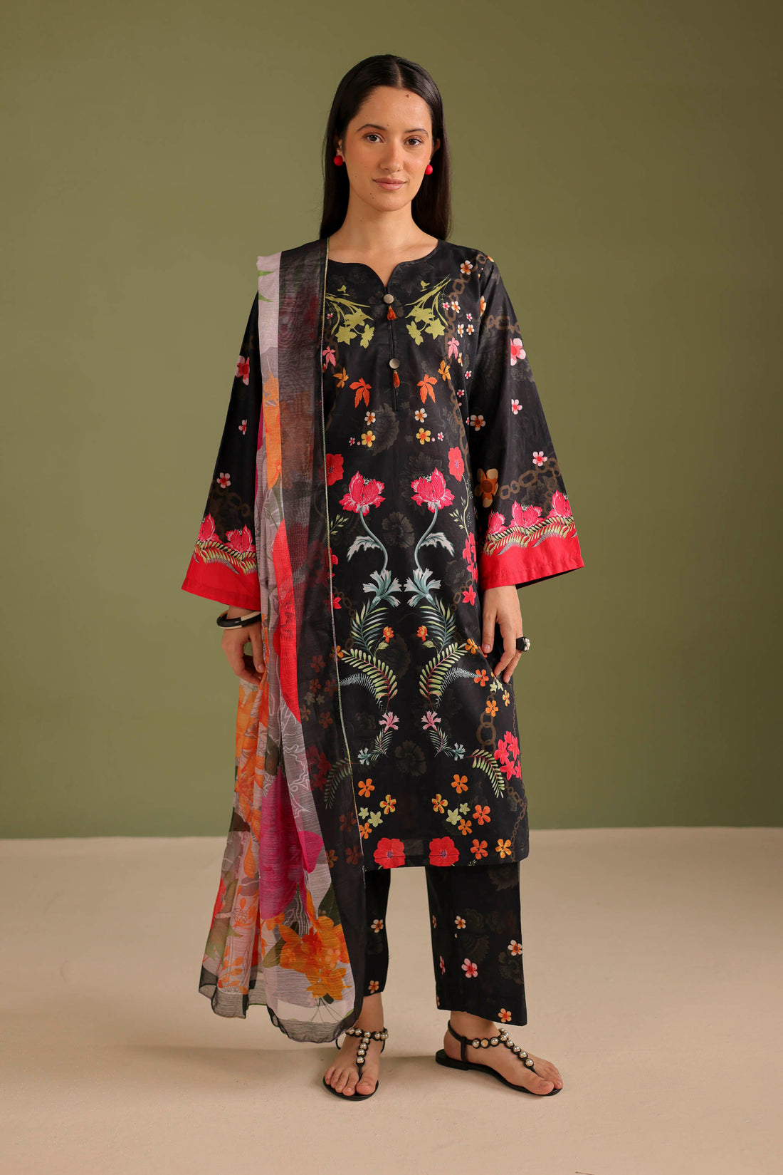 3PC Printed Lawn Suit - 42713
