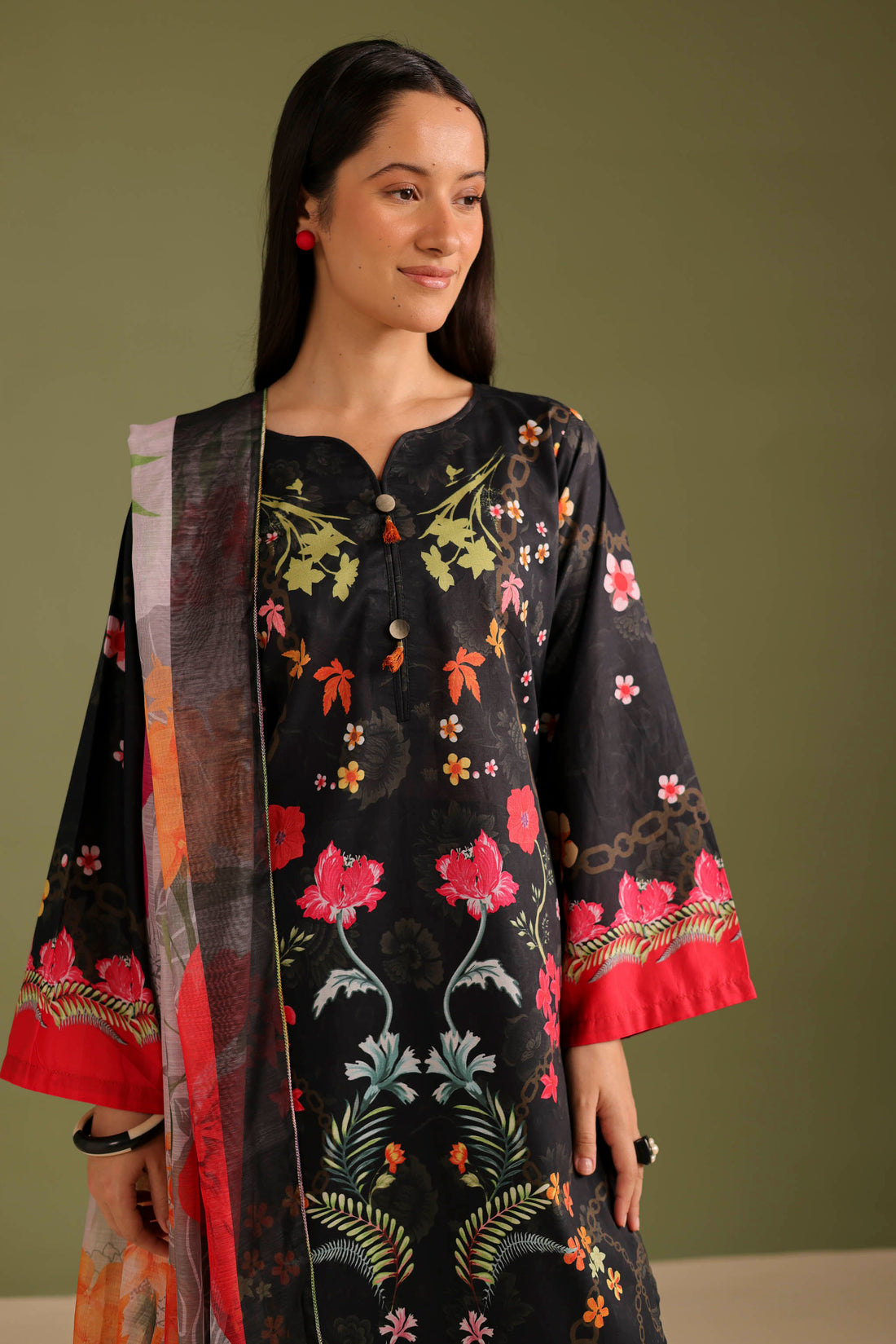 3PC Printed Lawn Suit - 42713