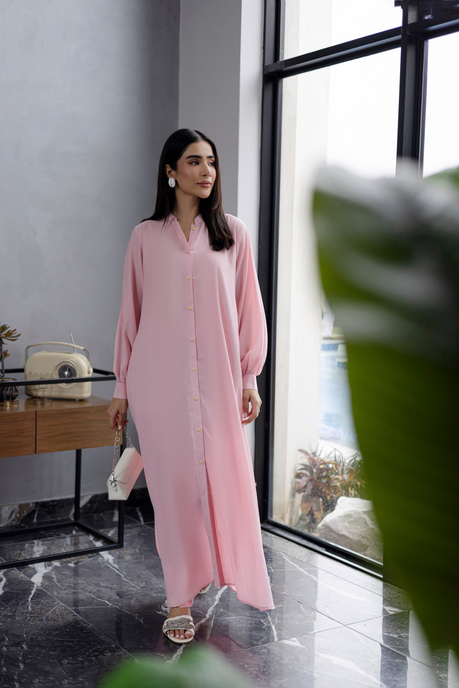 Solid 2PC Dress - SP-05 Powder Pink