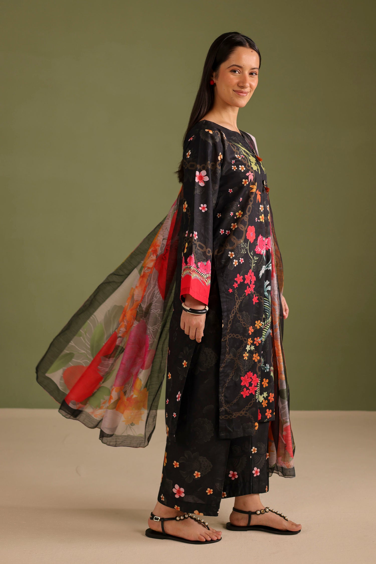 3PC Printed Lawn Suit - 42713