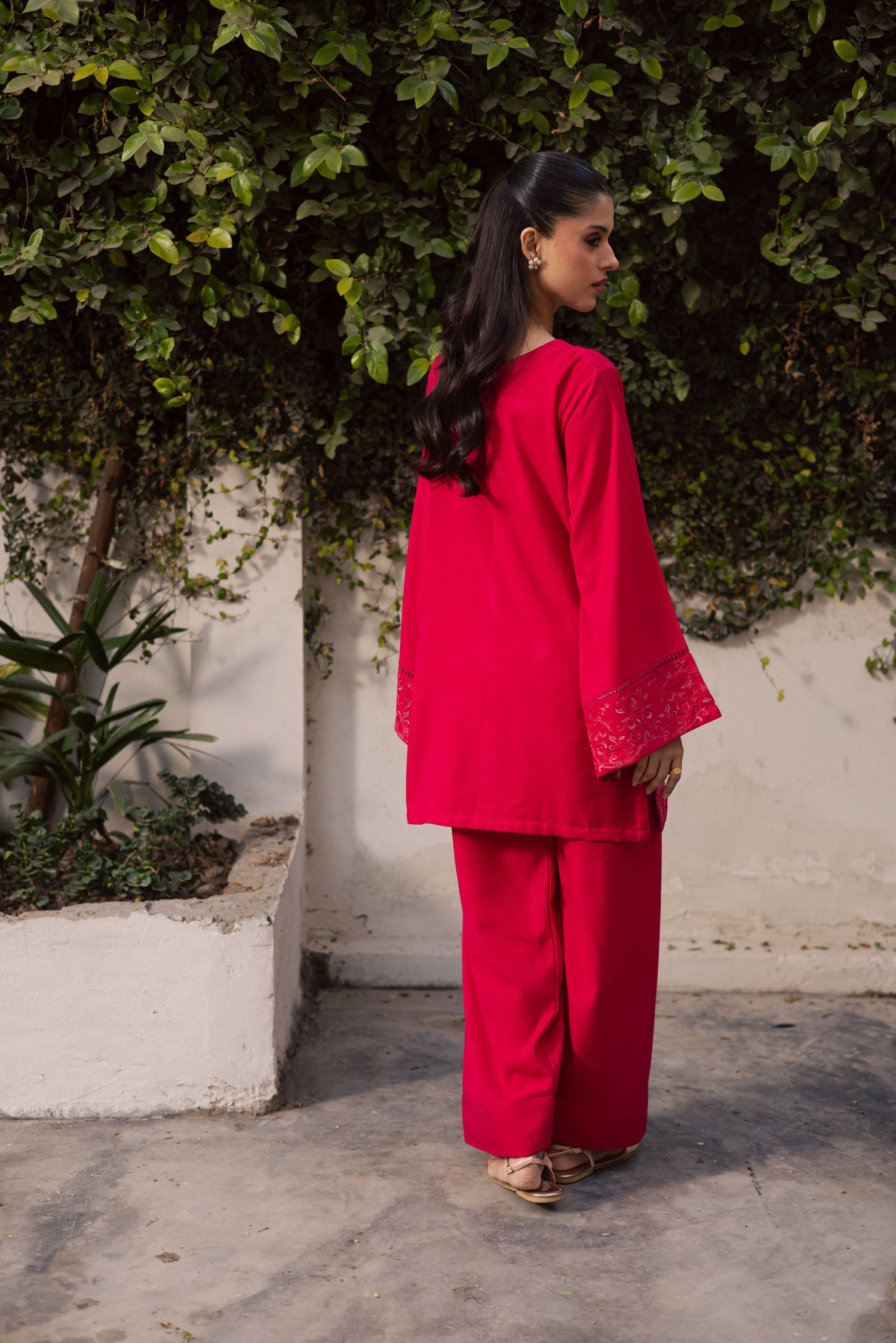 2PC Winter Embroidered Dress-1180