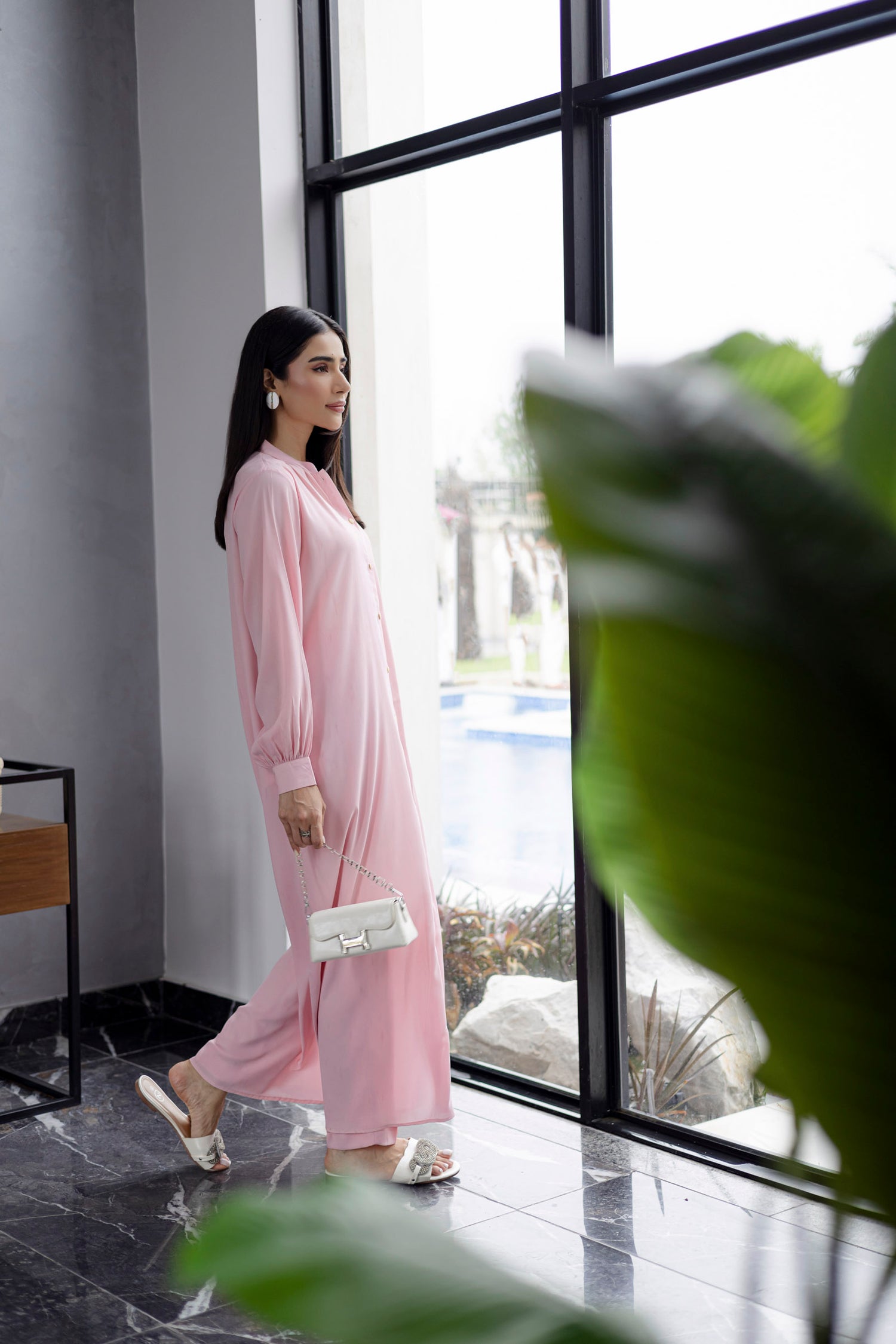 Solid 2PC Dress - SP-05 Powder Pink