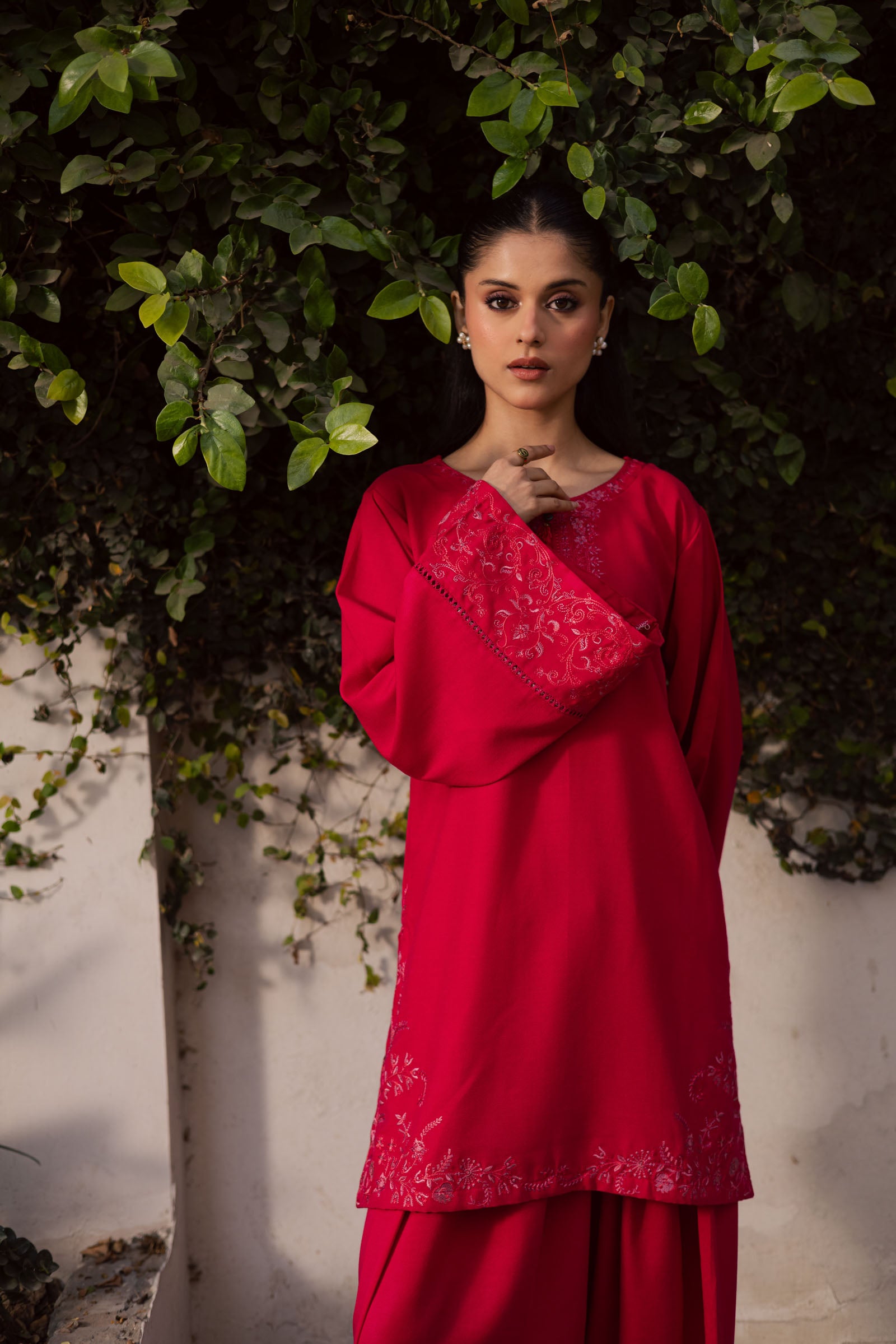 2PC Winter Embroidered Dress-1180