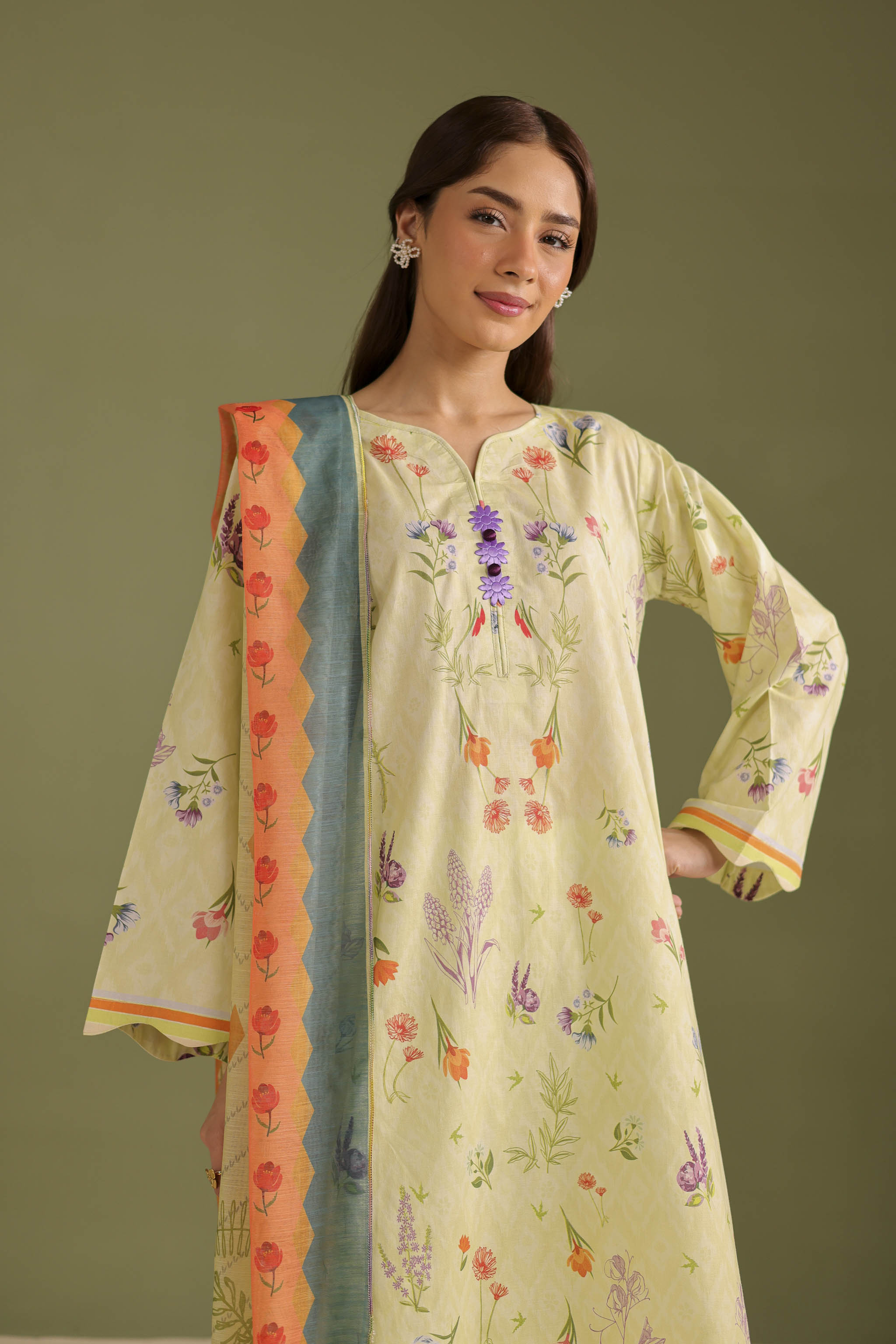 3PC Printed Lawn Suit - 42678