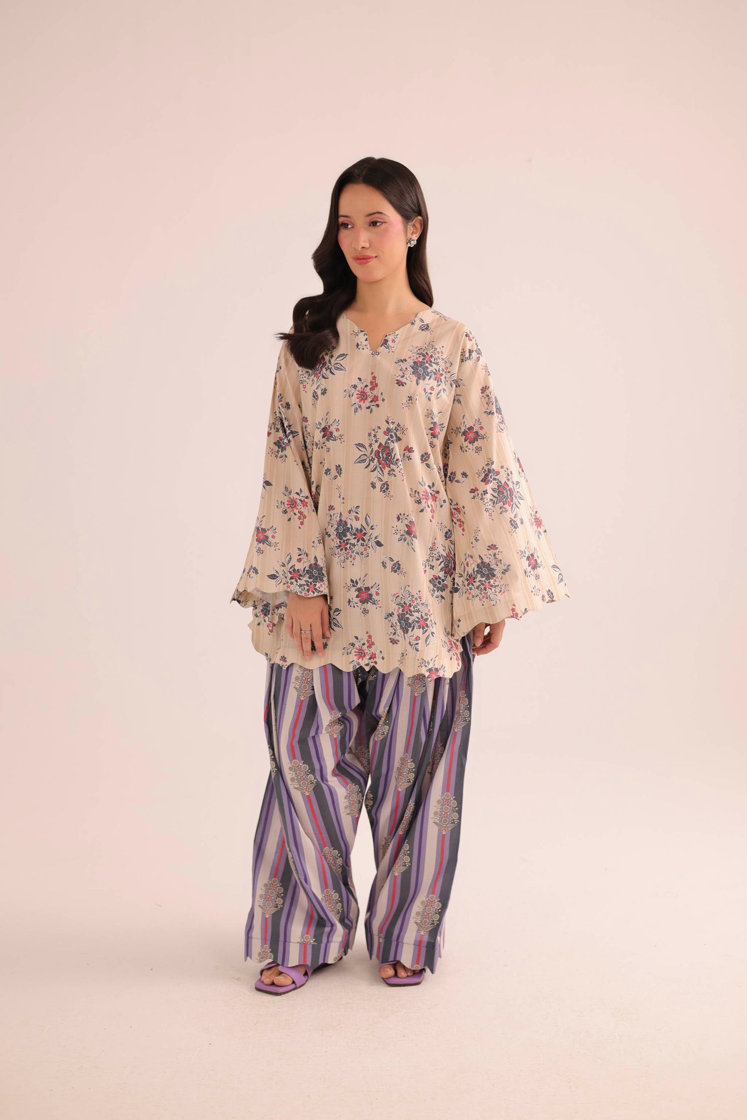 2PC Summer Lawn Dress- PRT L42198