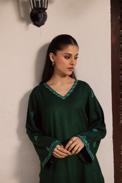 2PC Winter Embroidered Dress - 1206