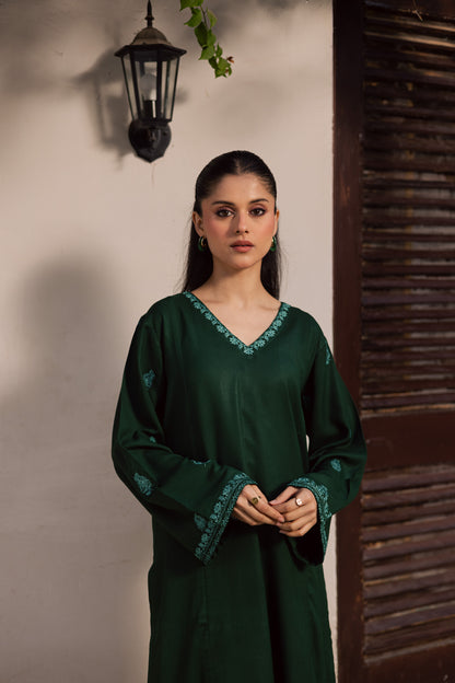 2PC Winter Embroidered Dress - 1206