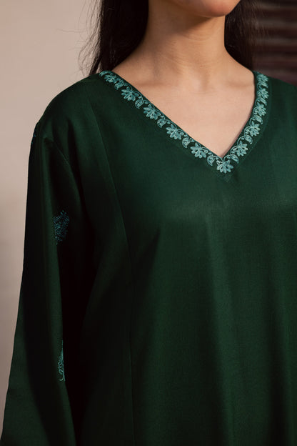 2PC Winter Embroidered Dress - 1206