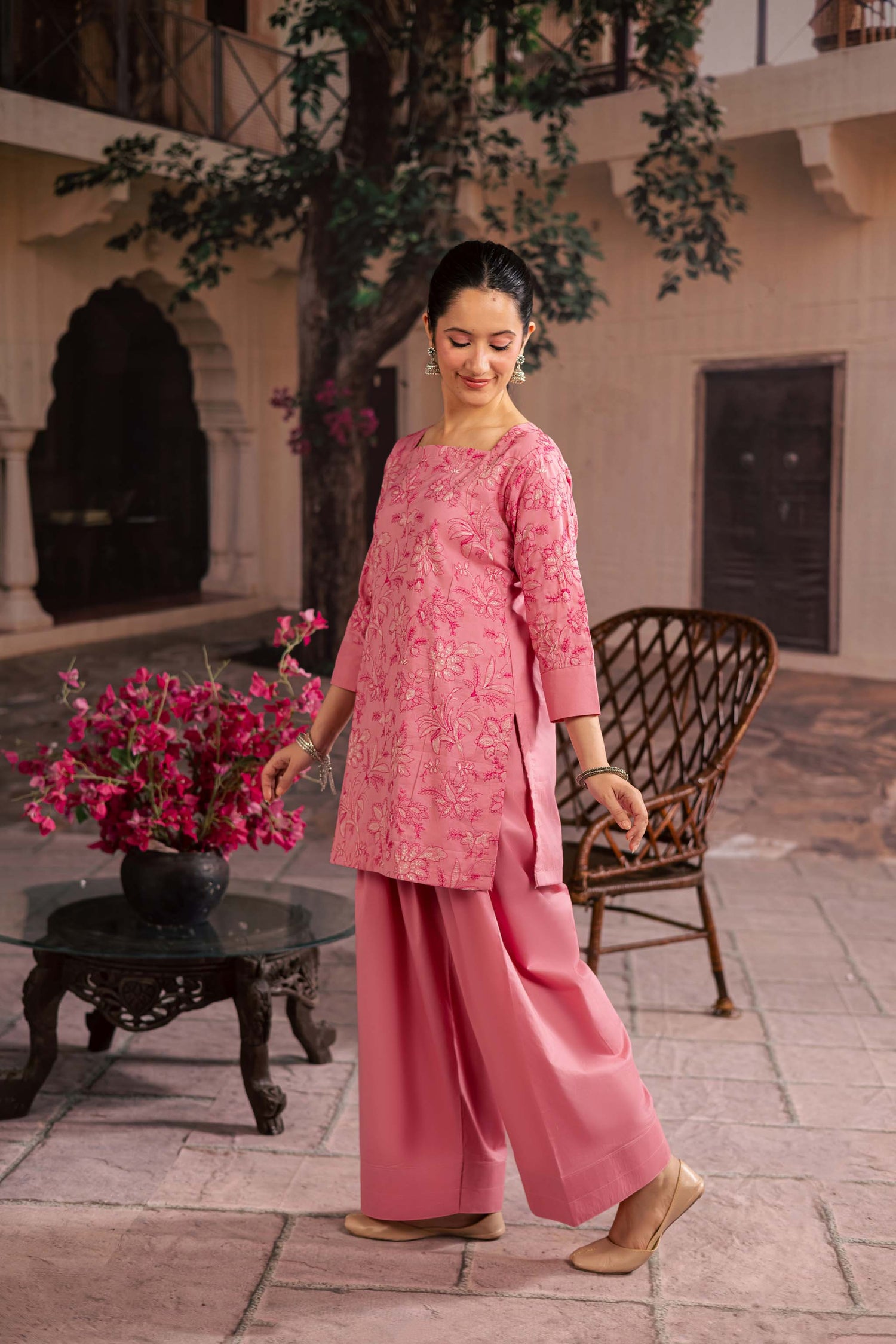 2PC Summer Embroidered Dress - 1237