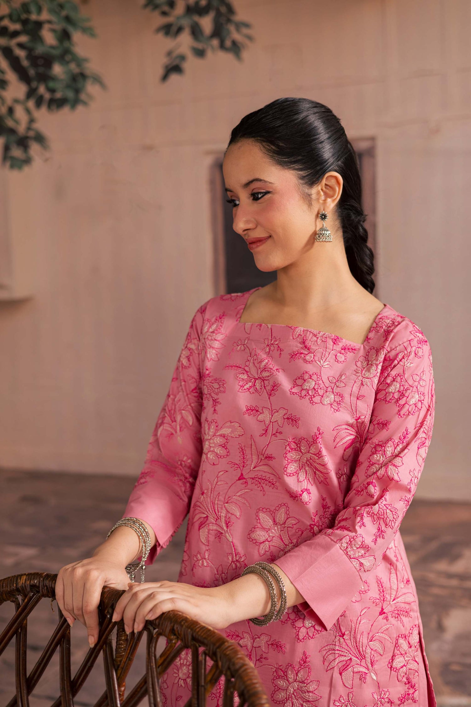 2PC Summer Embroidered Dress - 1237