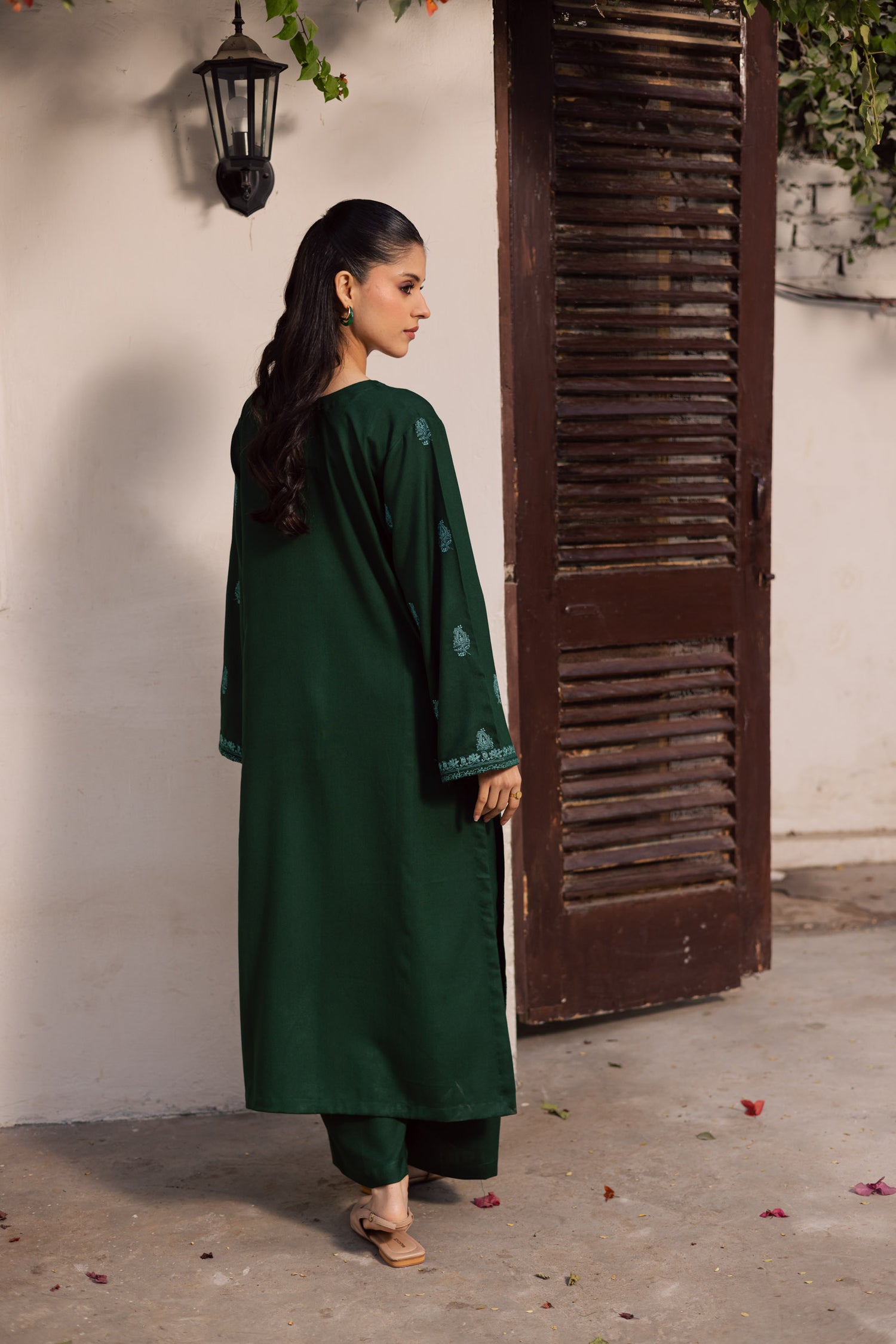 2PC Winter Embroidered Dress - 1206