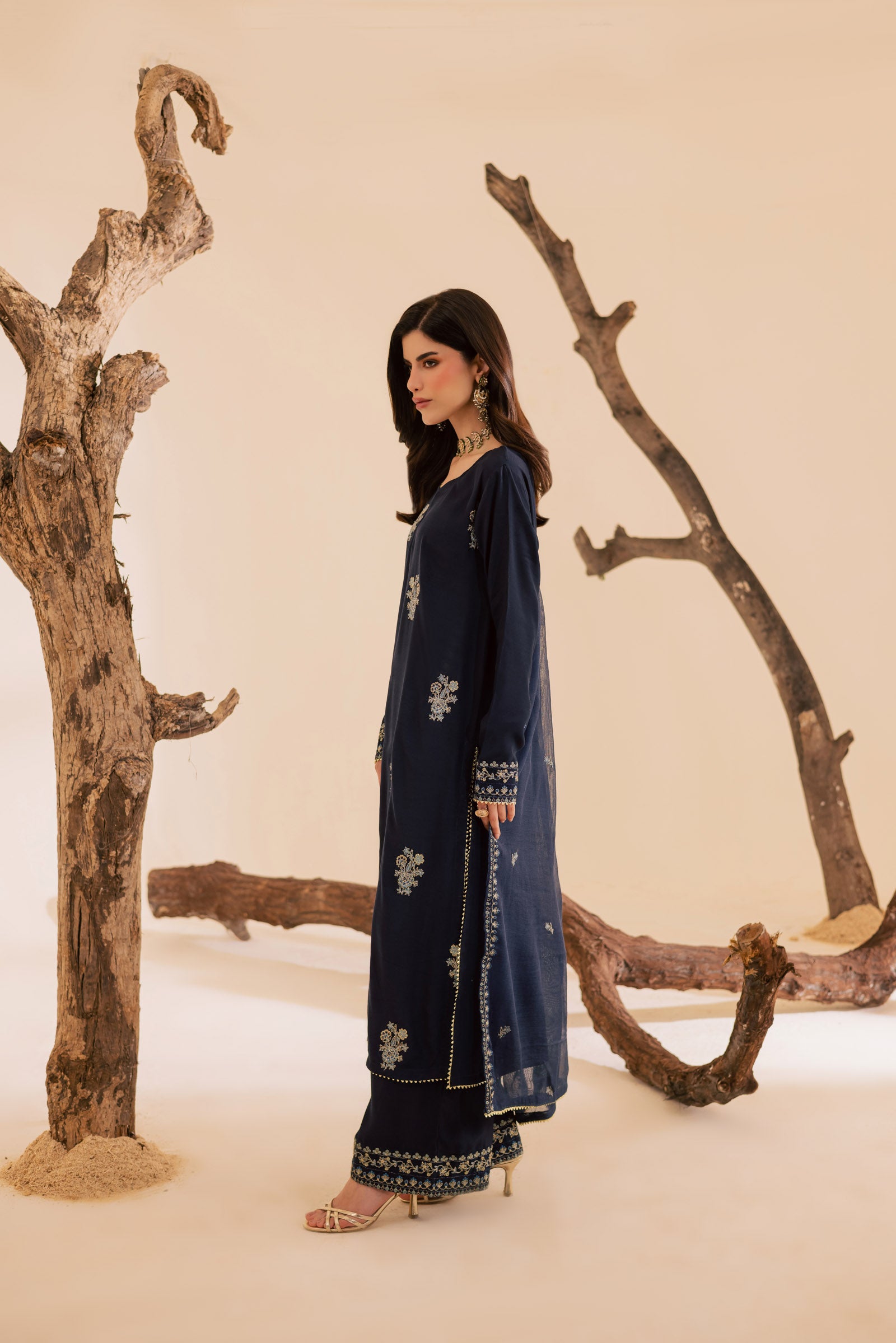 3PC Luxury Embroidered Dress- RSNB04