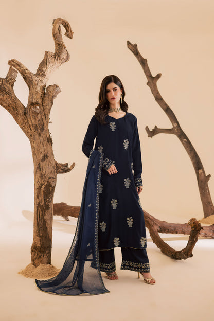 3PC Luxury Embroidered Dress- RSNB04