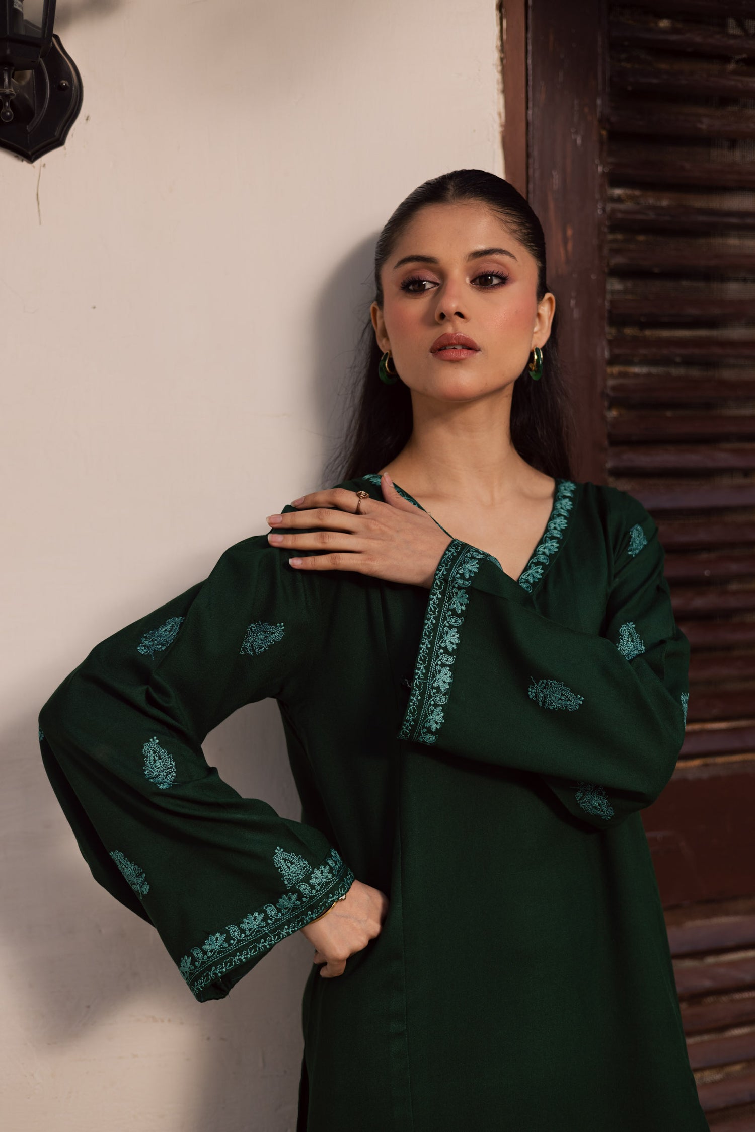 2PC Winter Embroidered Dress - 1206