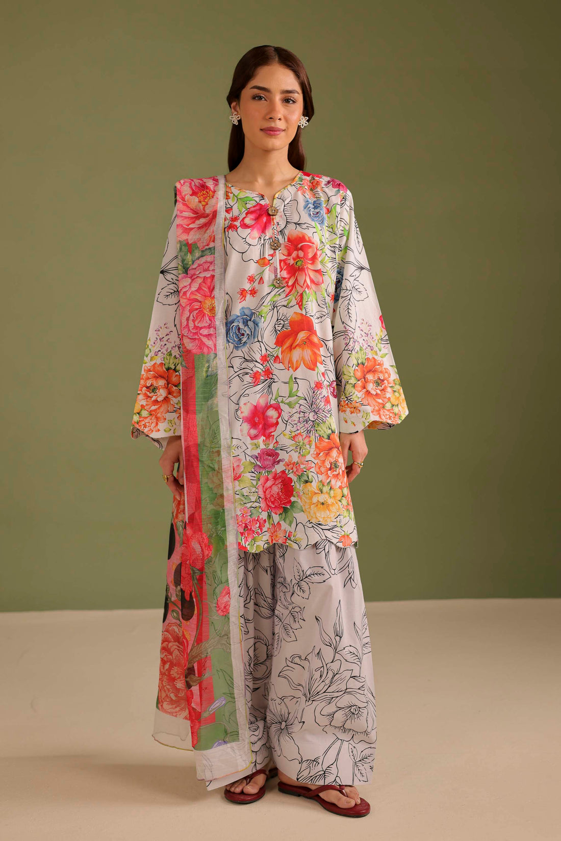 3PC Printed Lawn Suit - 42658