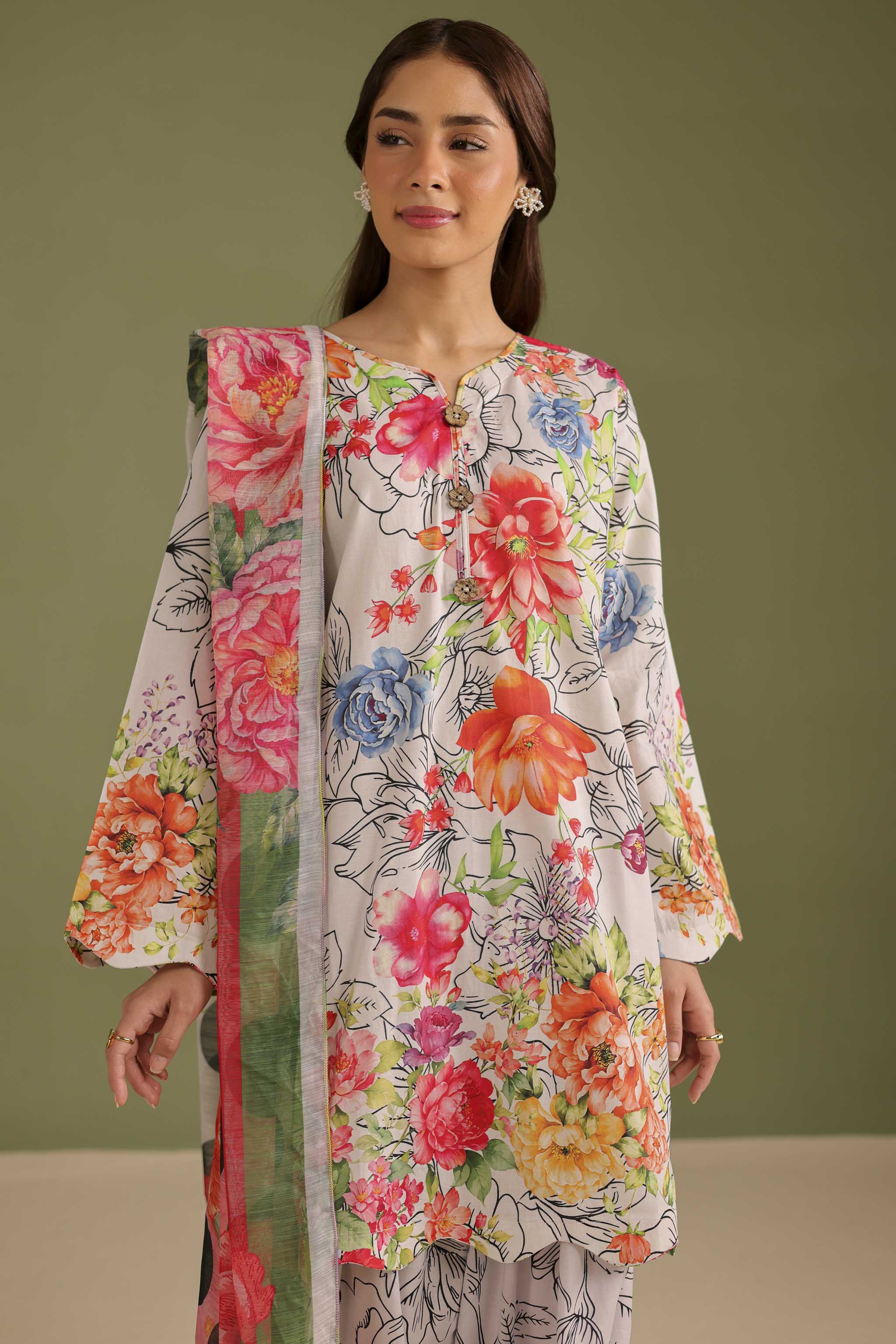 3PC Printed Lawn Suit - 42658