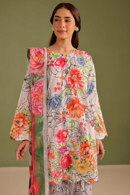 3PC Printed Lawn Suit - 42658