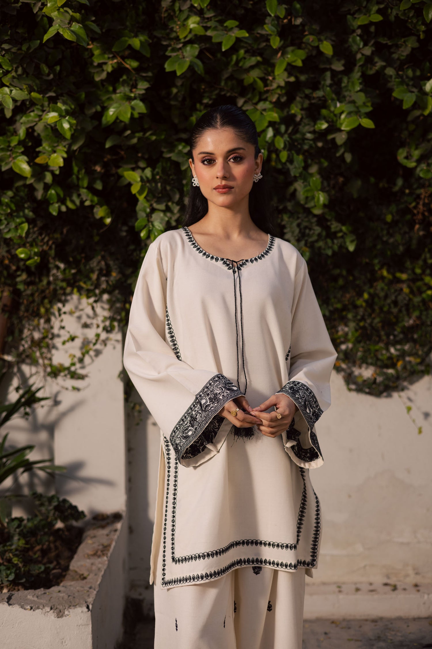 2PC Winter Embroidered Dress - 1198